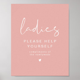 LEAH Vibrant Pastel Rosa Dam Bathroom Toiletry Poster