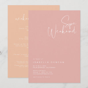 LEAH Vibrant Pastel Shades Bachelorette Spa Day Inbjudningar