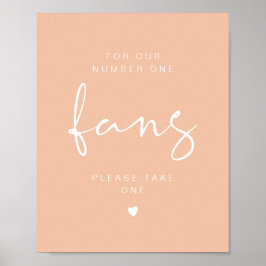 LEAH Vibrant Pastel Ta ett Fläkt Bröllop-tecken Poster