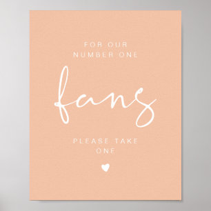 LEAH Vibrant Pastel Ta ett Fläkt Bröllop-tecken Poster