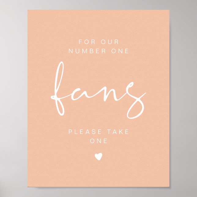 LEAH Vibrant Pastel Ta ett Fläkt Bröllop-tecken Poster (Framsidan)