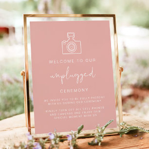 LEAH Vibrant Pastel Unplugged Ceremony Bröllop Poster