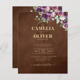 LeahG Brown Berry Plommon Lila Bröllop Höst Vinter