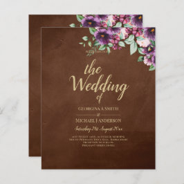 LeahG Brown Berry Plum Lila Bröllop Fall Winter