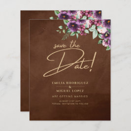 LeahG Brown Berry Plum Lila Bröllop Fall Winter