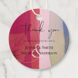 LeahG BRUDKONKURS Berry Röd Lila Akvarell Gåvor Etiketter