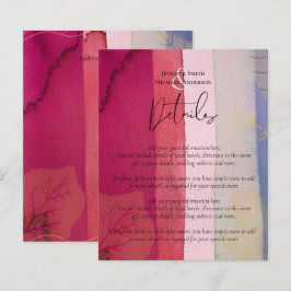 LeahG BUDGET Bröllop Berry Red Lila Watercolor