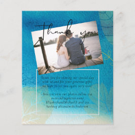 LeahG BUDGET Bröllop Ocean Blue Watercolor
