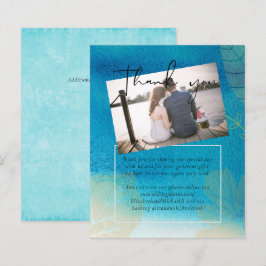 LeahG BUDGET Bröllop Ocean Blue Watercolor