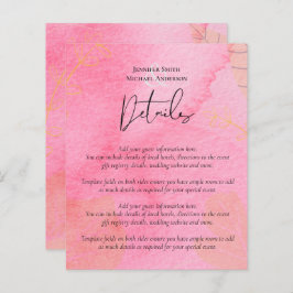 LeahG Budget Bröllop Rosa Peach Watercolor Abstrac