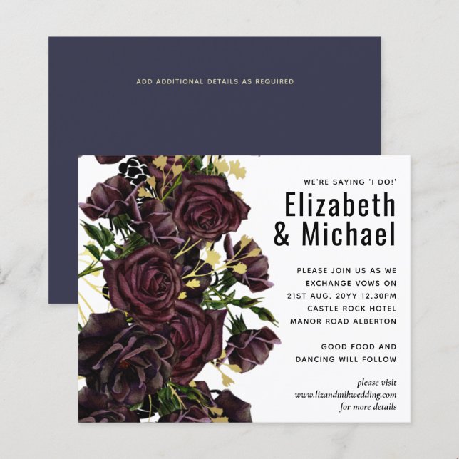 LeahG BUDGET Mörk PLUM Ro Bröllop (Fram/baksida)