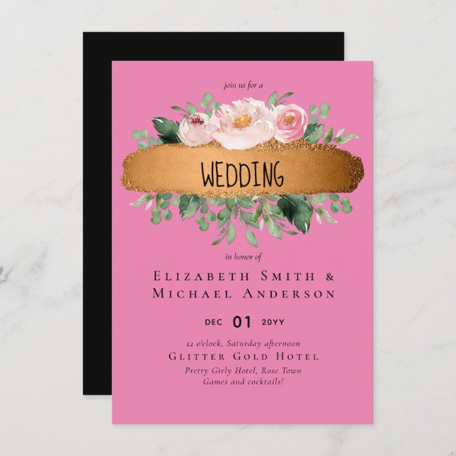 LeahG Budget Ro Glamor Girly Bröllop (Fram/baksida)