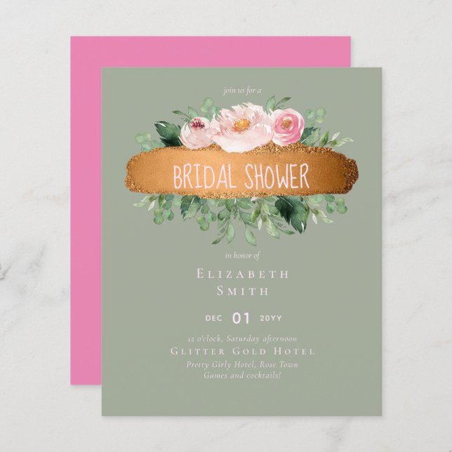 LeahG Budget Ro Glamor Girly Bröllop (Fram/baksida)