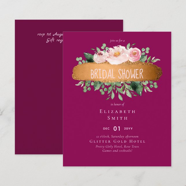 LeahG Budget Ro Guld Glam Bröllop (Fram/baksida)