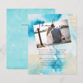 LeahG BUDGET Sea Glass Blue Watercolor Bröllop