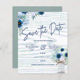 LeahG BUDGET sparar Blommigten Date Blue Sage