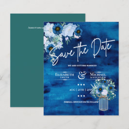 LeahG BUDGET sparar Blommigten Date Blue Sage