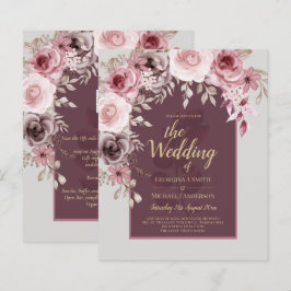 LeahG Burgundy  Rosa ros Fall Wedding Inv.