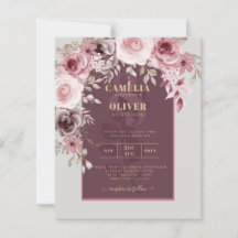 LeahG Burgundy  Rosa ros Fall Wedding Inv.