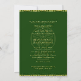 LeahG Celtic Kor katolska Bröllop Nuptial Mass Inbjudningar