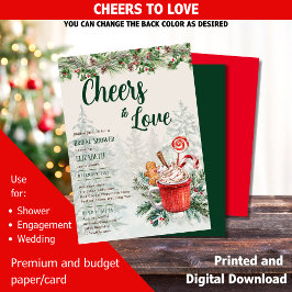 LeahG Cheers to Kärlek Winter Möhippa Bröllop Inbjudningar