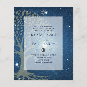 LeahG Elegant Chic Pub Mitzvah Jewish Torah Chic Flygblad