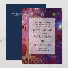LeahG Elegant Chic Pub Mitzvah Jewish Torah Chic Inbjudningar