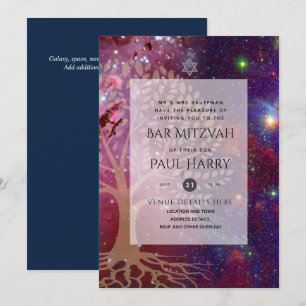 LeahG Elegant Chic Pub Mitzvah Jewish Torah Chic Inbjudningar