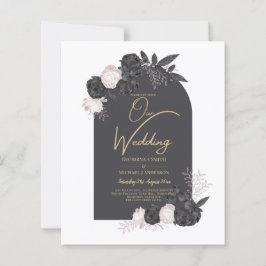 LeahG Grått Rosa ros Modern Fall Winter Wedding