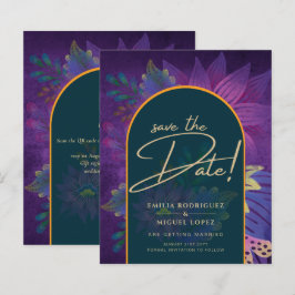 LeahG Grönt Lila Guld JEWEL TONES Wedding INVITE