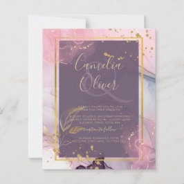 LeahG® Lavendel BLÄCK Mauve Lila Guld Bröllop