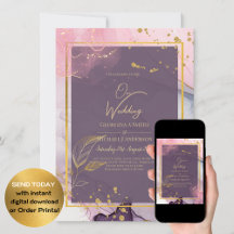 LeahG® Lavender BLÄCK Mauve Lila Guld Bröllop