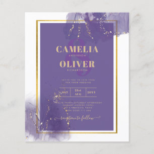 LeahG LILA GULD Bröllop Lavender ALCOHOL BLÄCK Flygblad