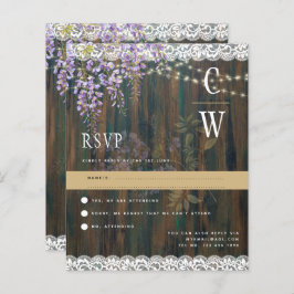 LeahG Lila WISTERIA Rustic Snöre Bröllop