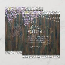 LeahG Lila WISTERIA Rustic Snöre Bröllop