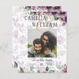 LeahG Plum Lila Berry Blommigt Bröllop Fall Winter