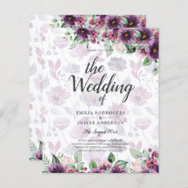 LeahG Plum Purpur Bär Blommig Bröllop Höst Vinter