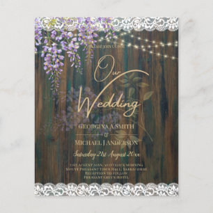 LeahG Rustic WISTERIA Broderat Blommig Bröllops IN