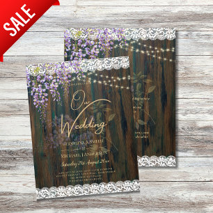 LeahG Rustic WISTERIA Broderat Blommigt Bröllops K
