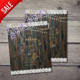 LeahG Rustic WISTERIA Snöre Blommigt bröllopsinbju