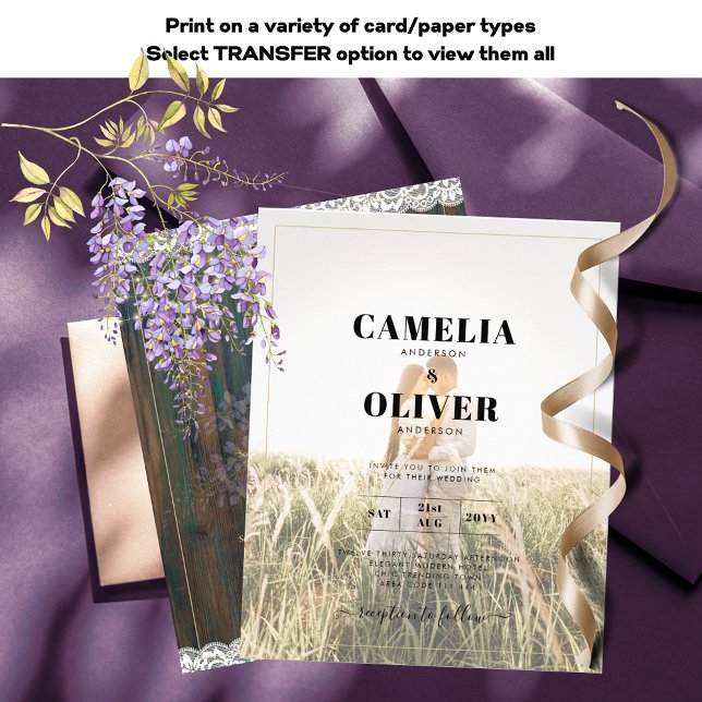 LeahG Rustic WISTERIA Snöre Blommigt bröllopsinbju Flygblad (Skapare uppladdad)