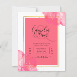 LeahG Salmon ROSA GULD BRÖLLOP Alcohol Bläck