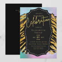 LeahG Söt Girly Bachelorette Glam Animal Prints