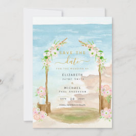 LeahG Strand Kustdestination Spara datum Inbjudan