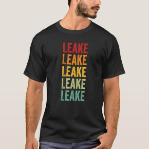 Leake County Mississippi Rainbow Text T Shirt