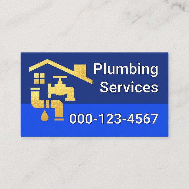 Leaking Faucet Pipe Under Rooftop Visitkort (Framsida)