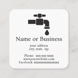 Leaky faucet fyrkantigt visitkort