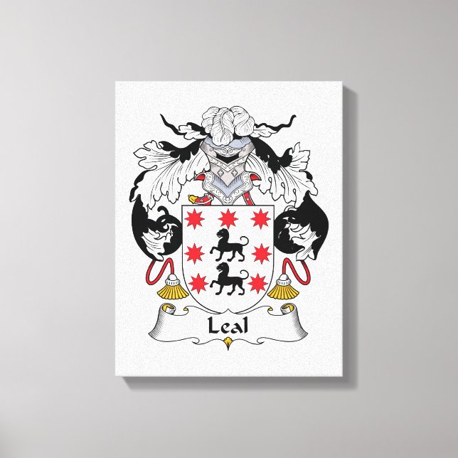 Leal Family Crest Canvastryck (Framsida)