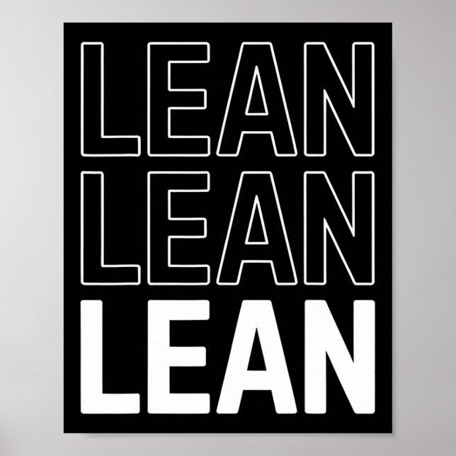 Lean Bodybuilding Workout Motivation Fitness Gym G Poster (Framsidan)