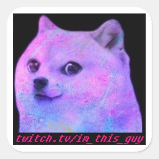 Lean Doge Fyrkantigt Klistermärke